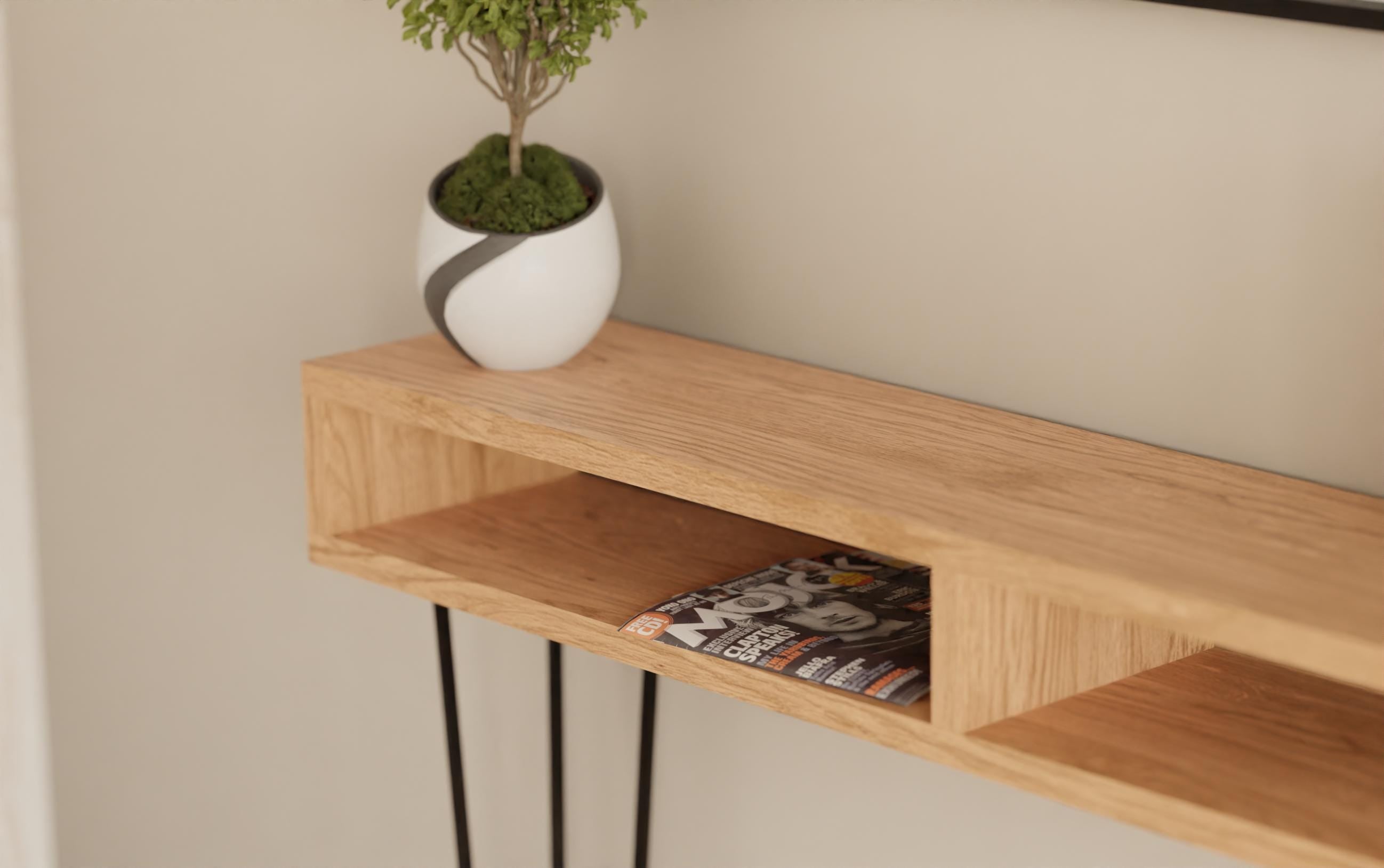Oak Console Table / Entryway Console
