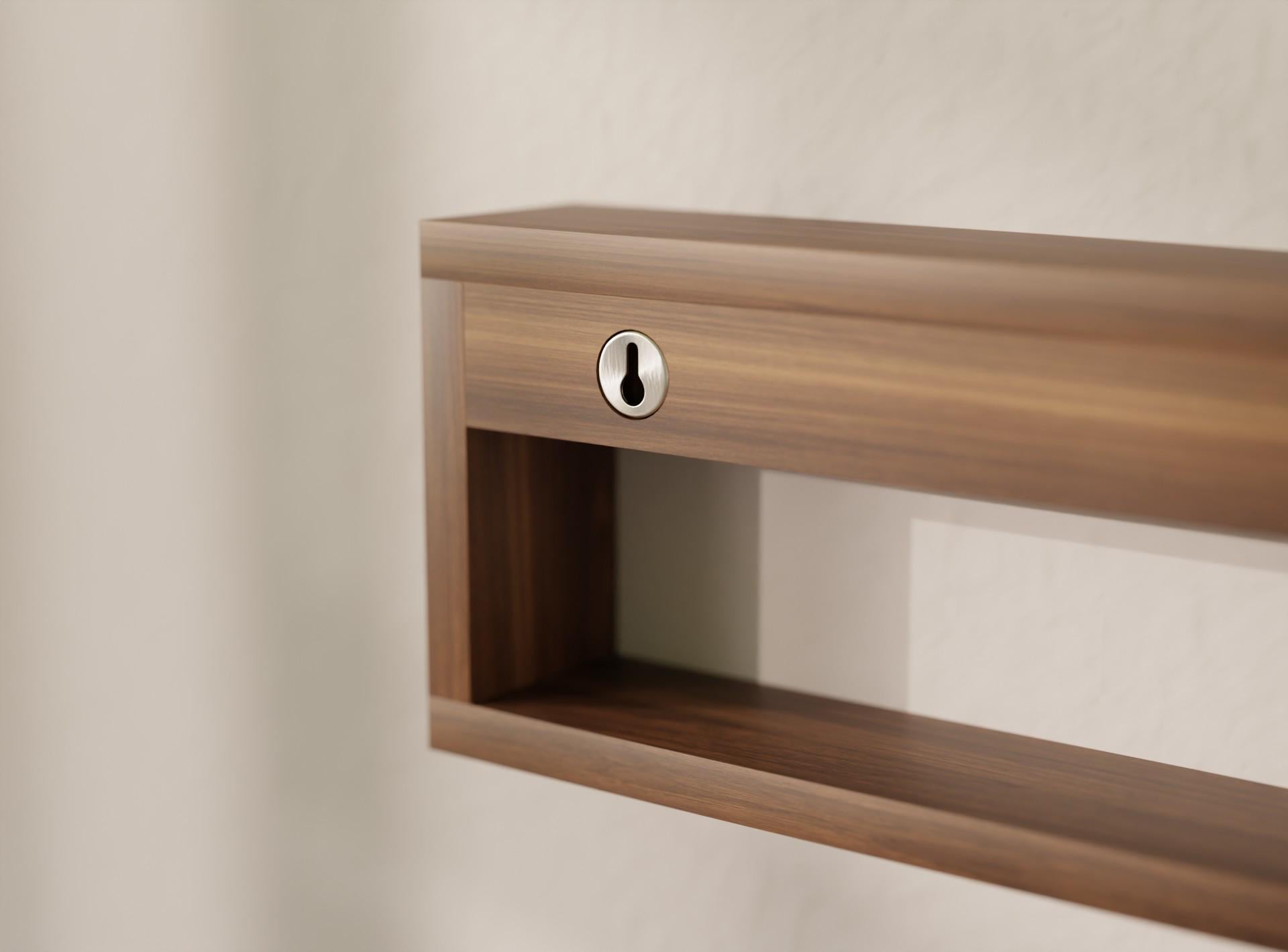 Handmade Black Walnut Wall Shelf for Mugs, Cups & Kitchen Storage