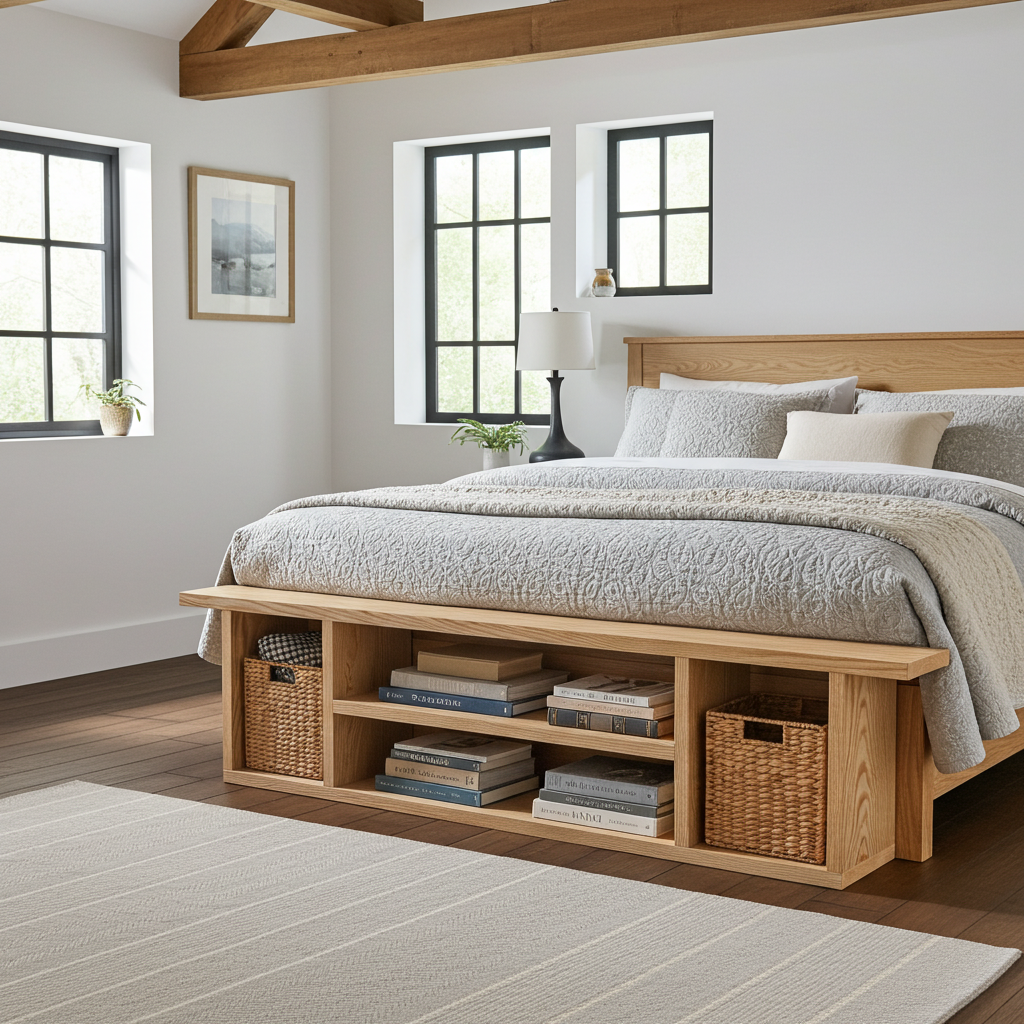 The Elm End of Bed Storage