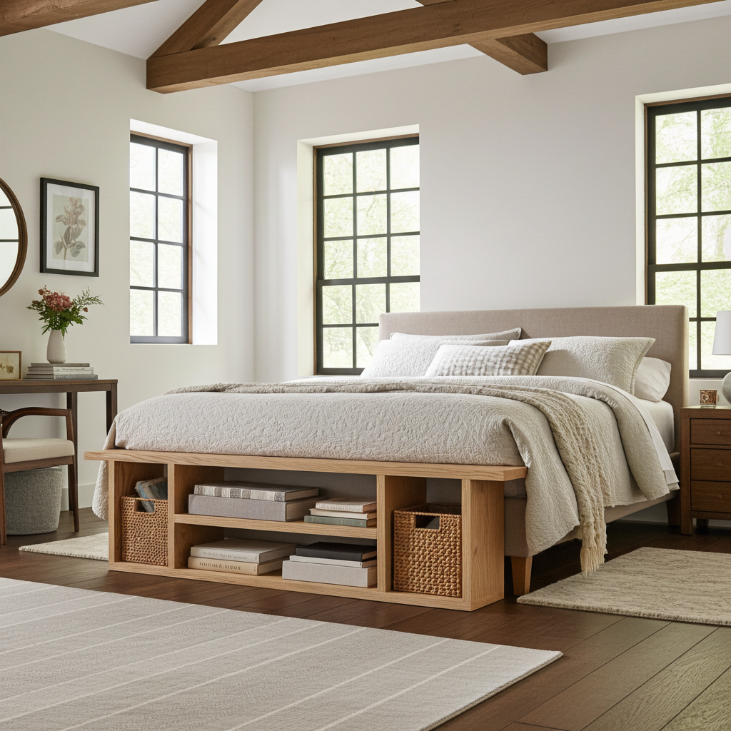 The Elm End of Bed Storage