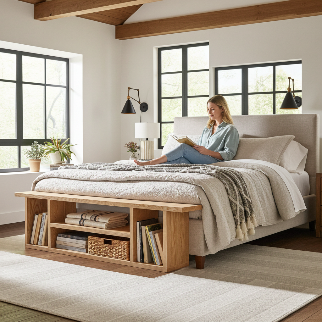 The Elm End of Bed Storage