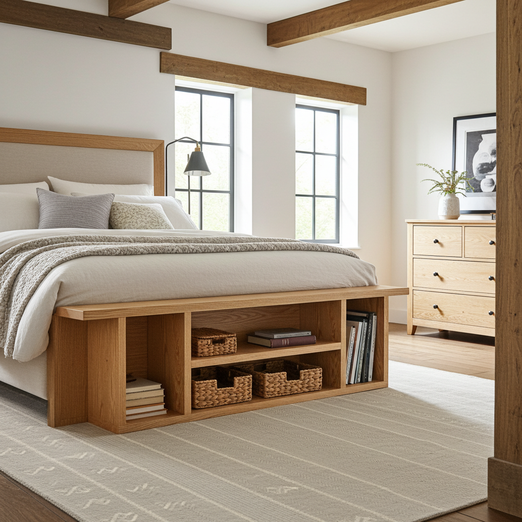 The Elm End of Bed Storage