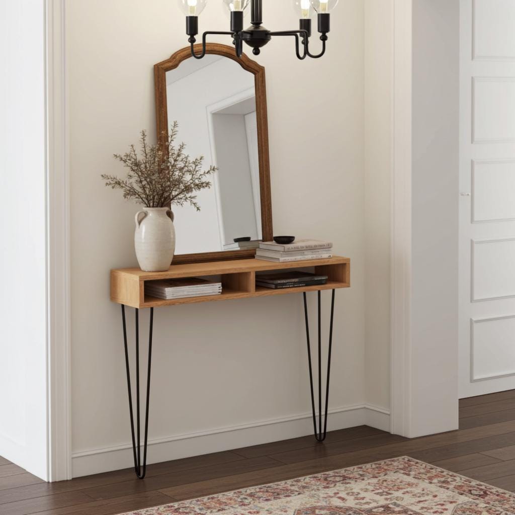 Oak Console Table / Entryway Console