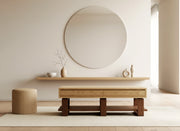 Bohdi Solid Oak & Walnut Coffee Table With Drawers