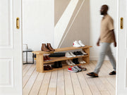 Solid Oak Shoe Rack | Hallway Sideboard
