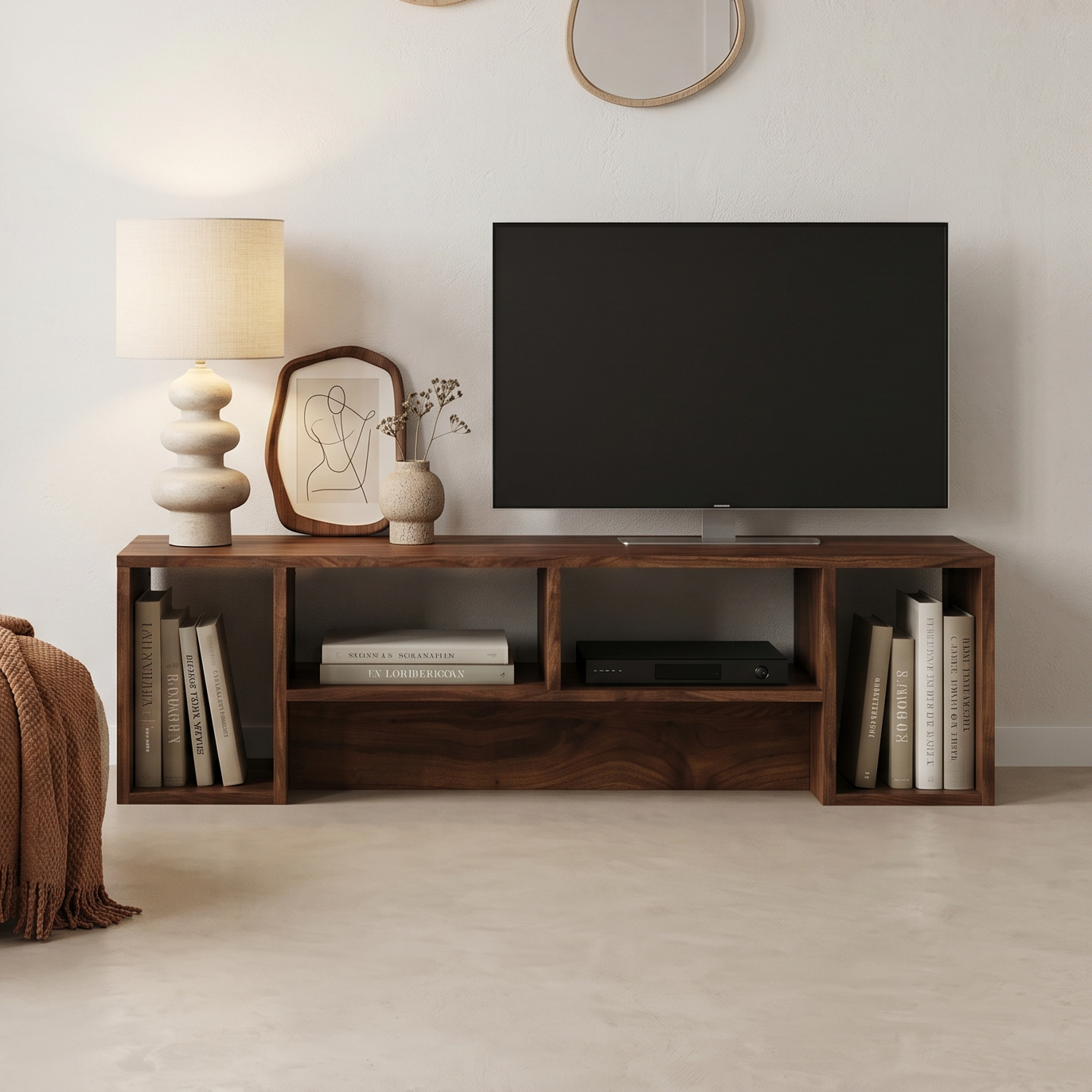 The Elm Walnut TV Unit