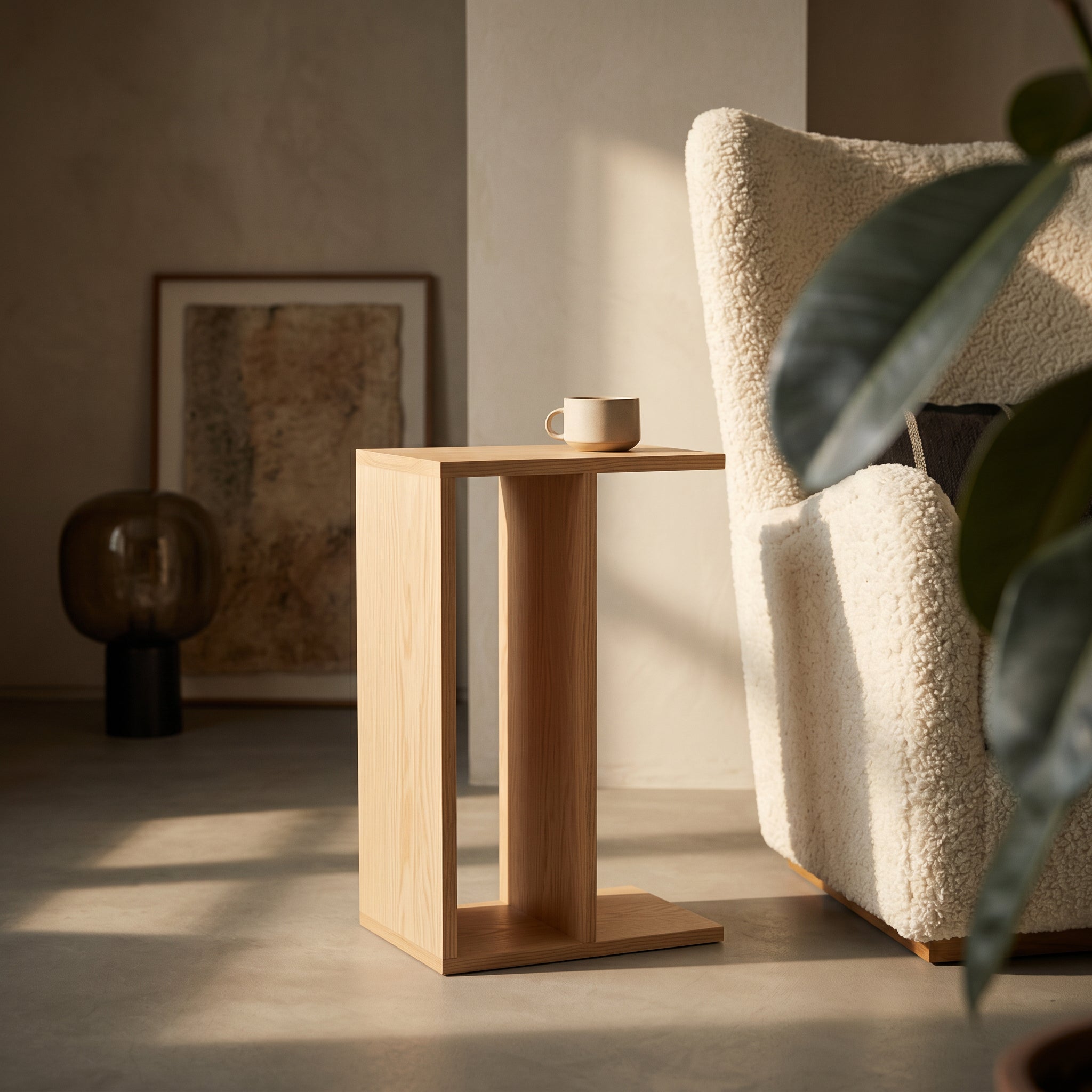 The Elm American Oak Side Table