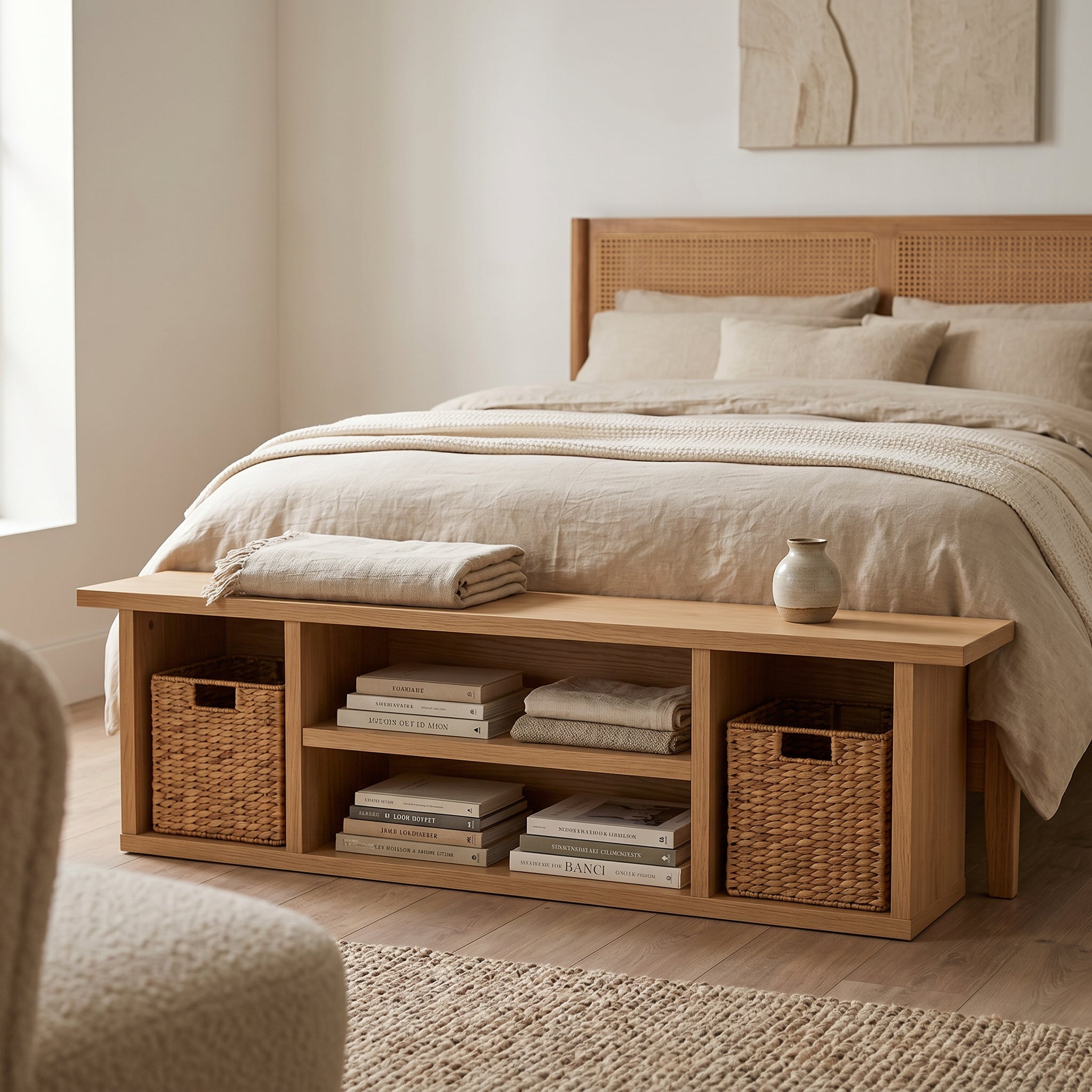The Elm End of Bed Storage