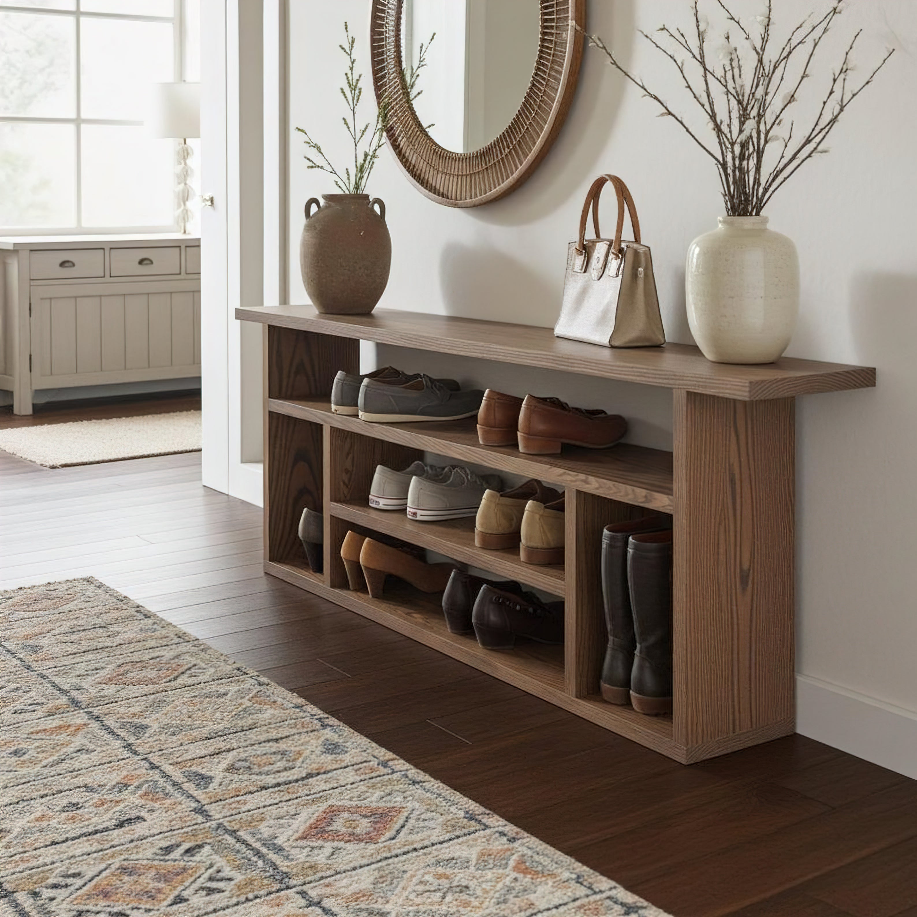 3 tier shoe rack with boot space