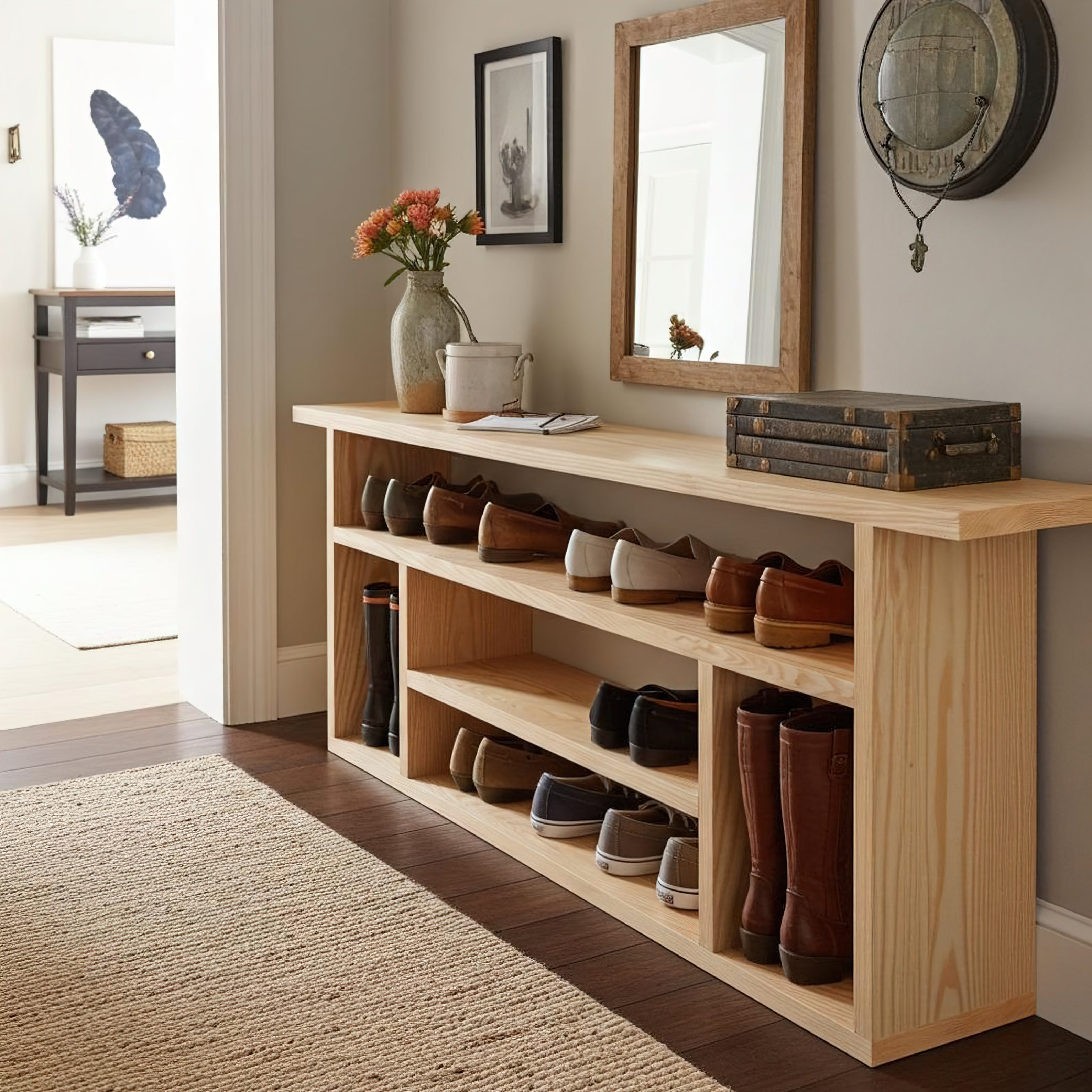 3 tier shoe rack with boot space