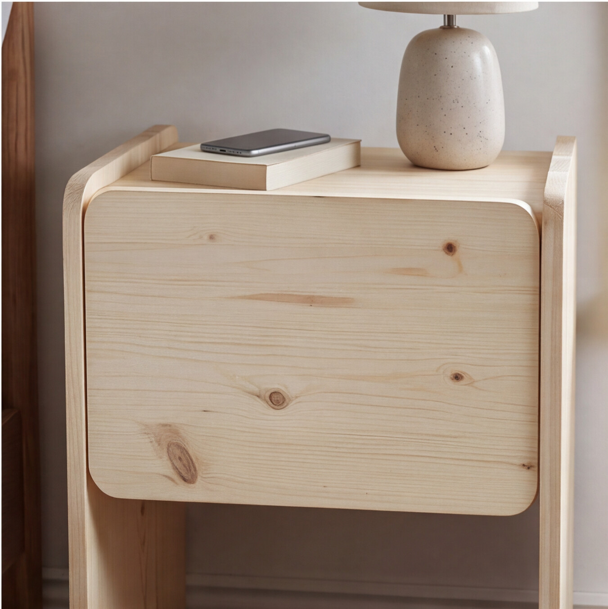 'Louis' side table with draw