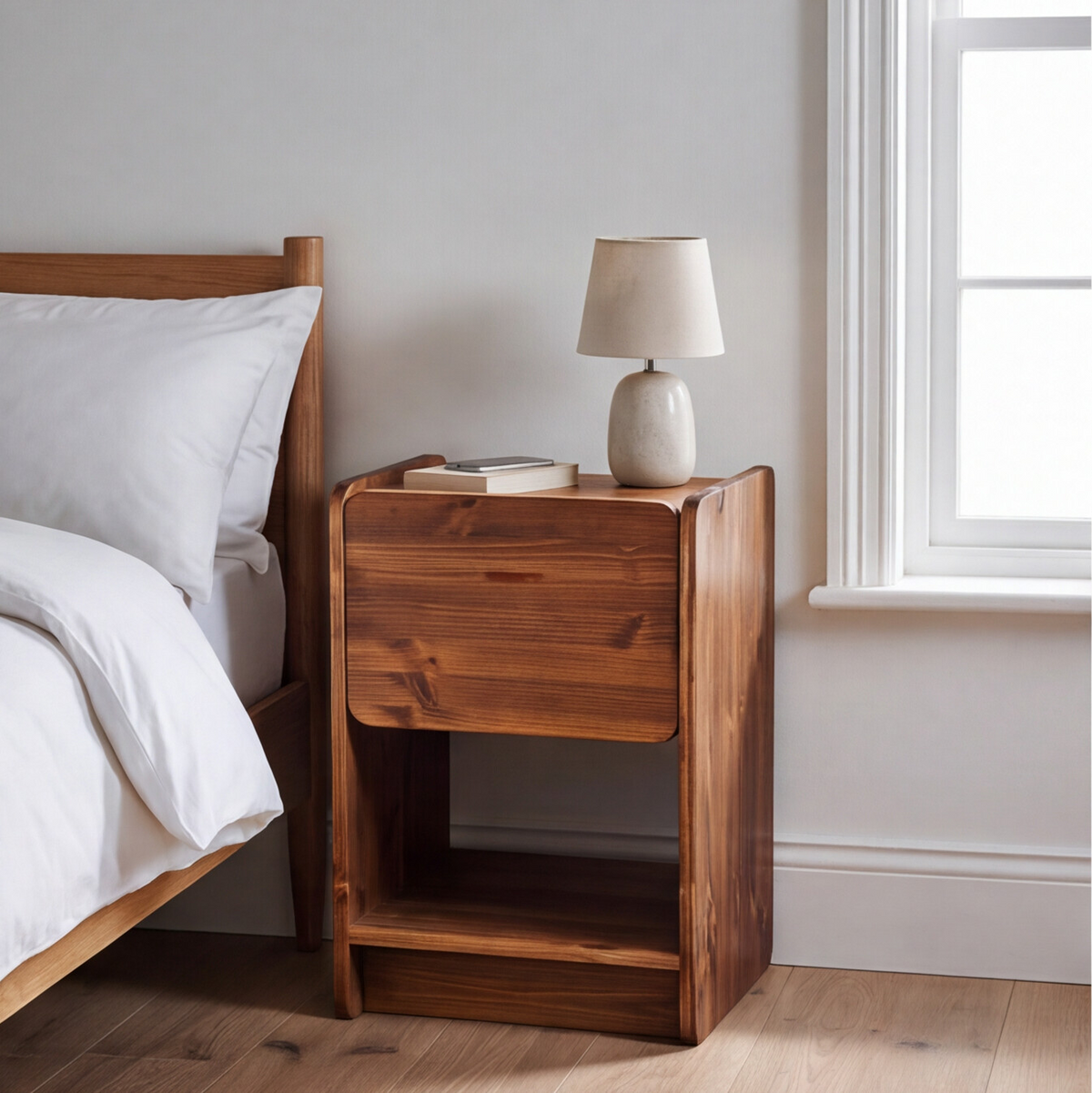 'Louis' side table with draw