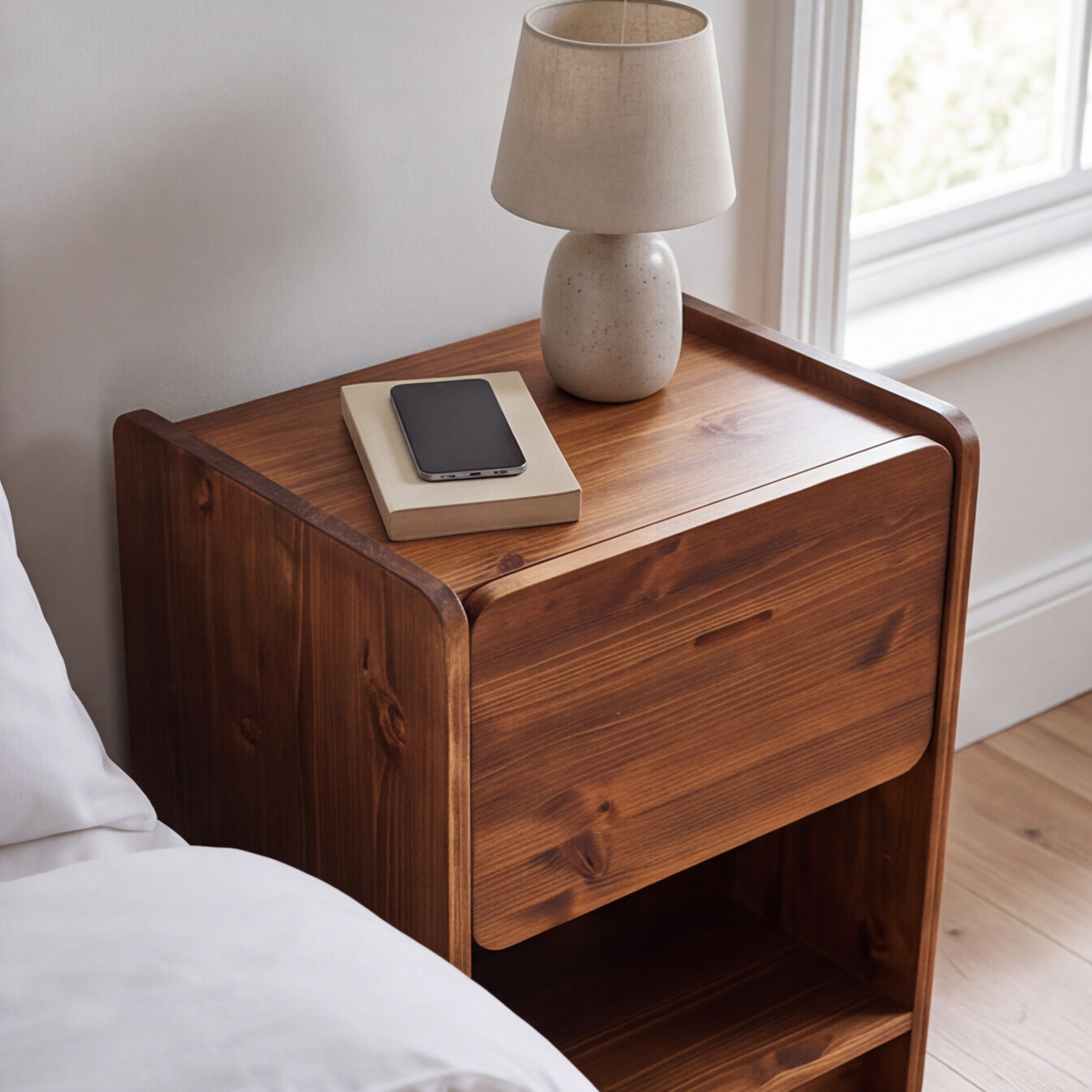 'Louis' side table with draw