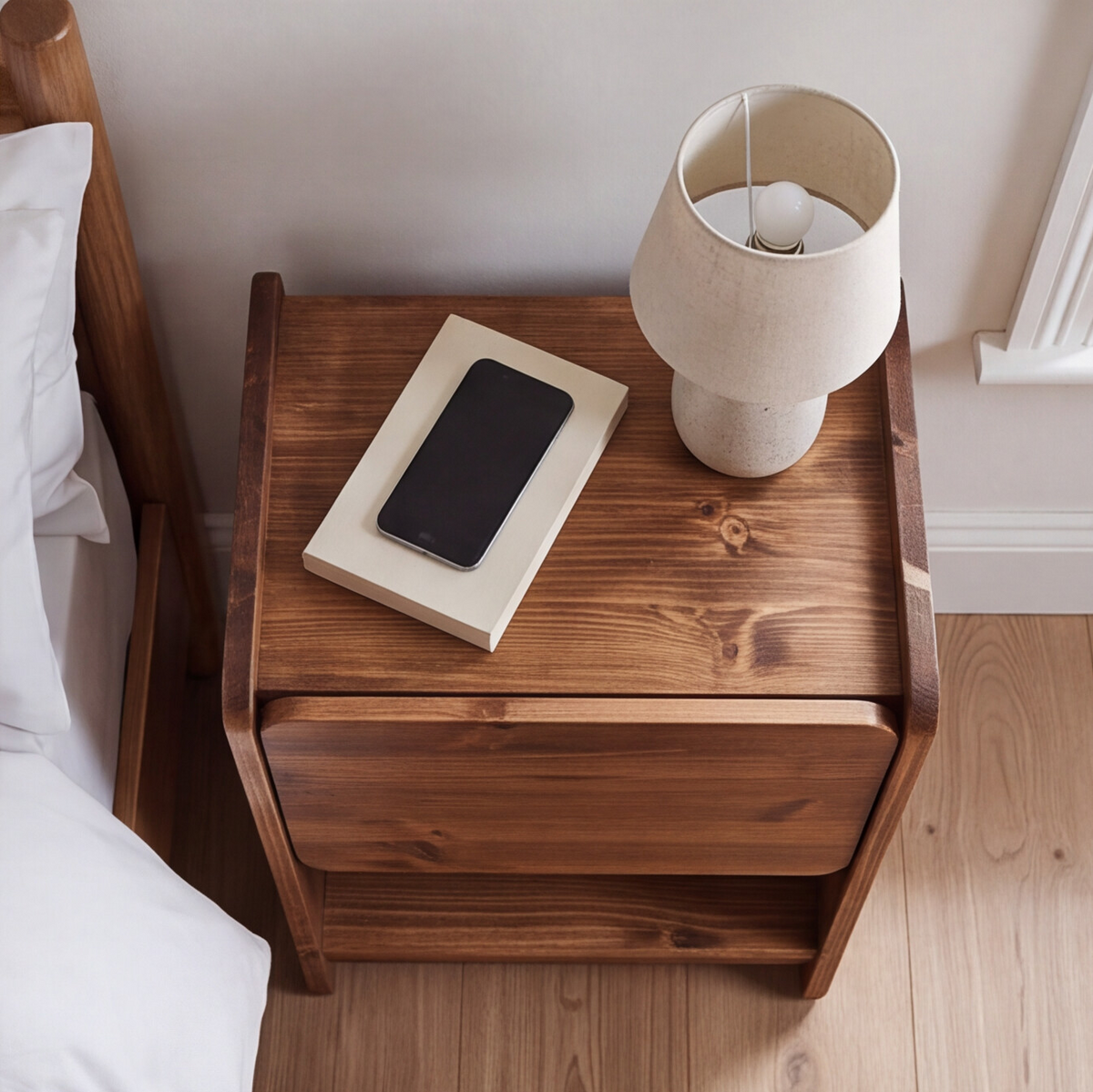 'Louis' side table with draw