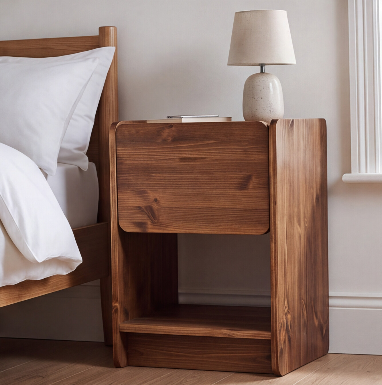 'Louis' side table with draw