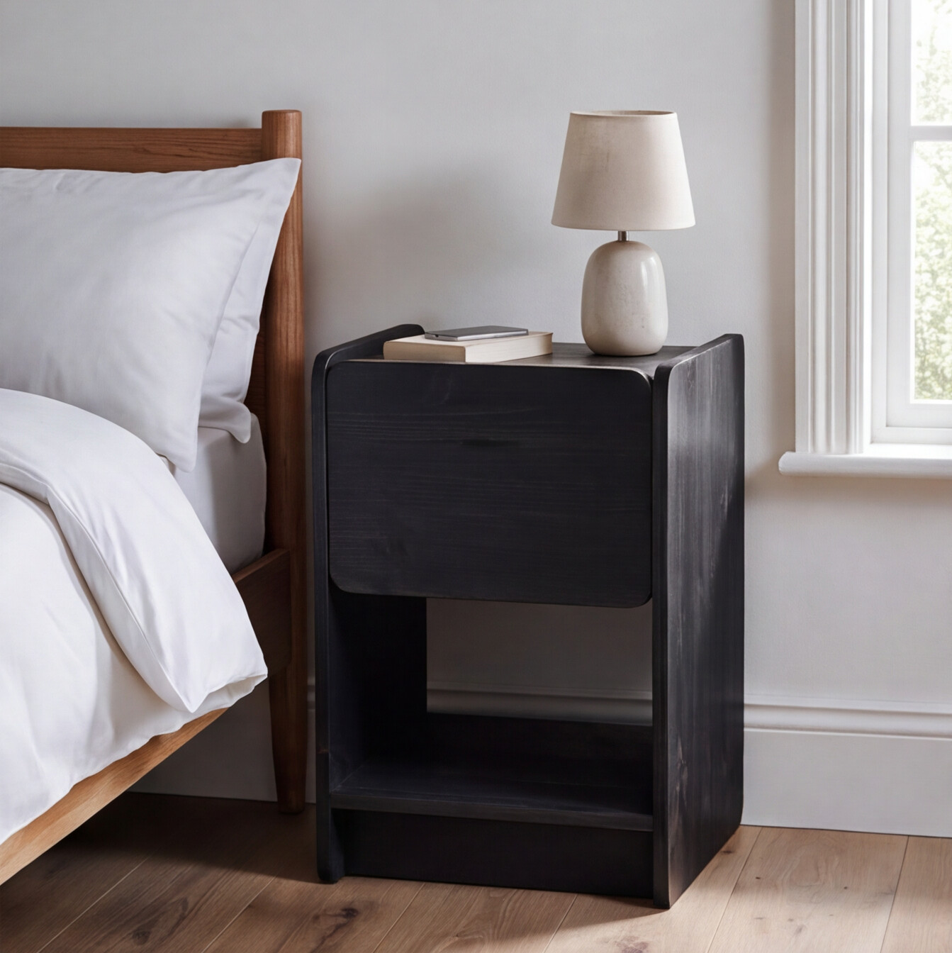 'Louis' side table with draw