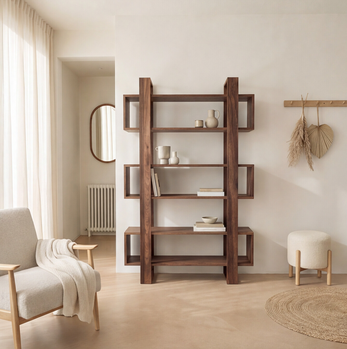 Bodhi Solid Black Walnut Bookcase