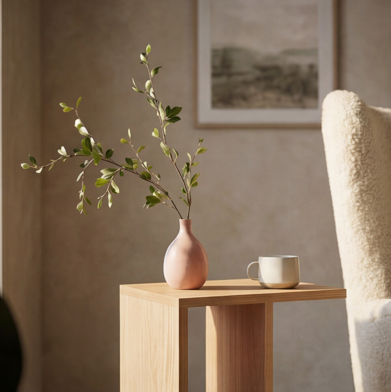 The Elm American Oak Side Table