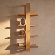 Tiered American Oak Shelving Unit