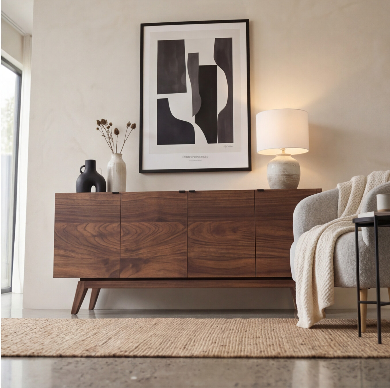 Bohdi Walnut Sideboard With Doors