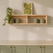 Oak Wall Shelf for Mugs & Cups