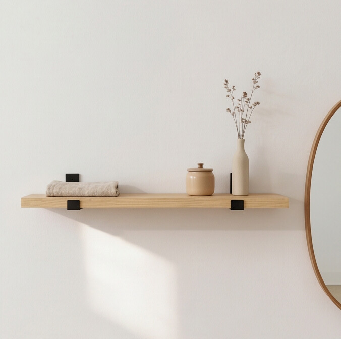 Solid Oak Shelf (Multiple Colours)