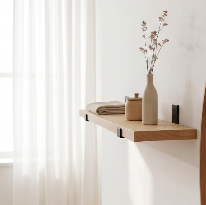 Solid Oak Shelf (Multiple Colours)