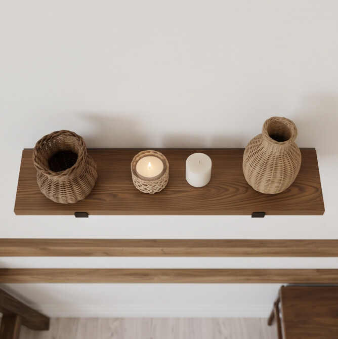 Solid Oak Shelf (Multiple Colours)