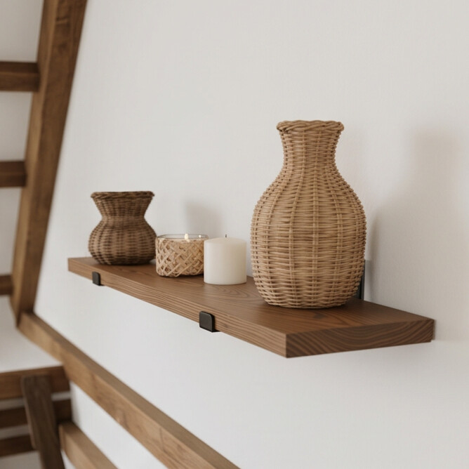 Solid Oak Shelf (Multiple Colours)