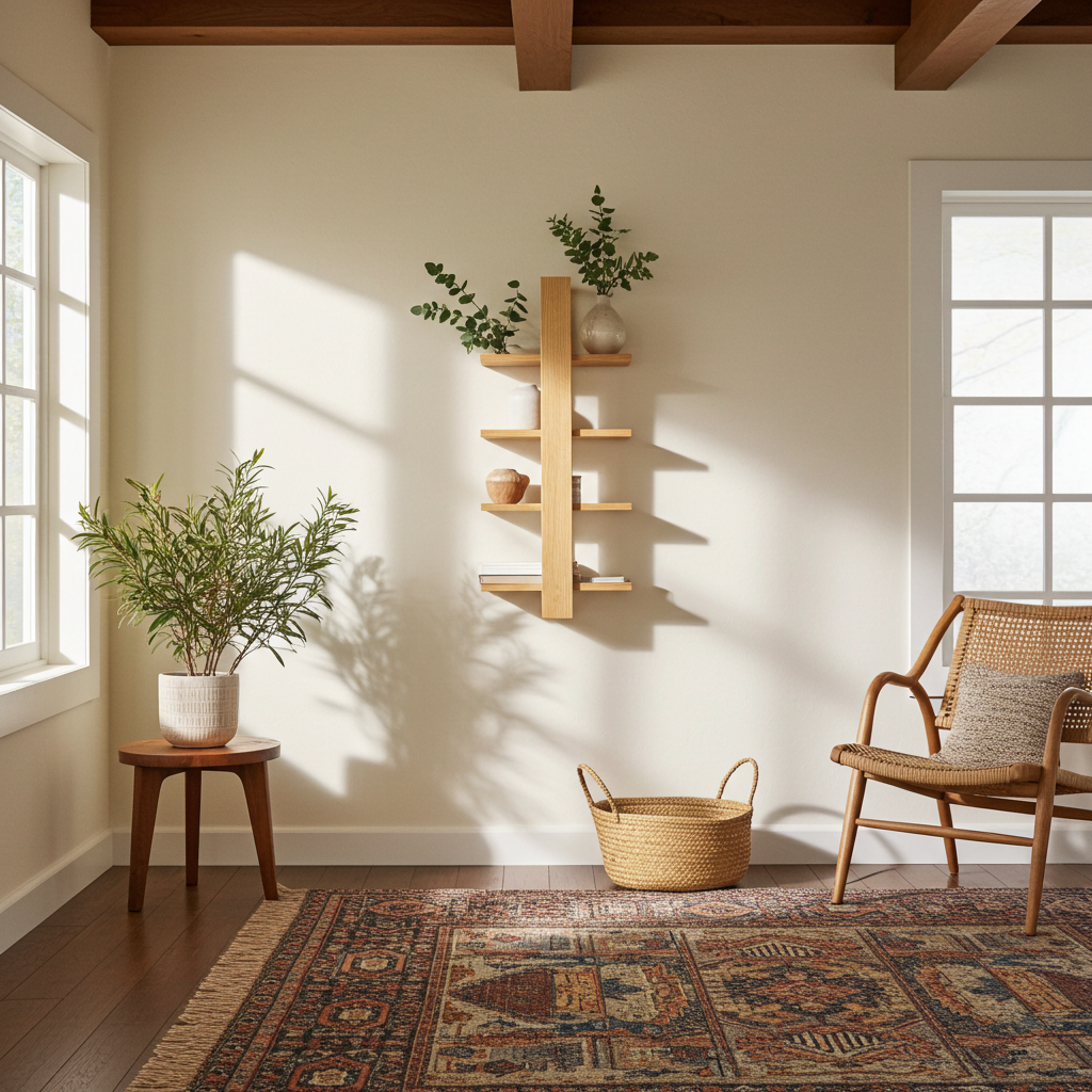 Tiered American Oak Shelving Unit